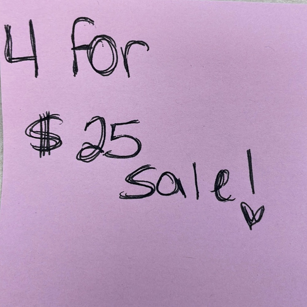 4 for $25!!!